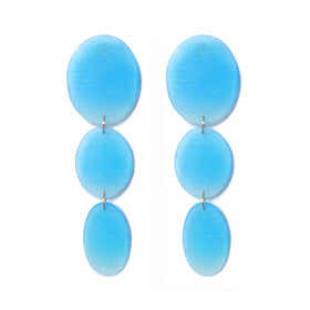 Three Drop Earring: Blue-Grey