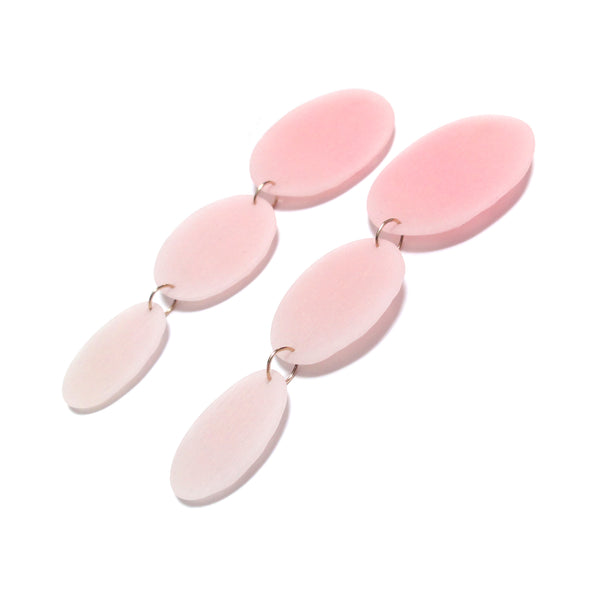 Three Drop Earring: Shades of Millennial Pink