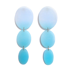 Three Drop Earring: Periwinkle-Aqua