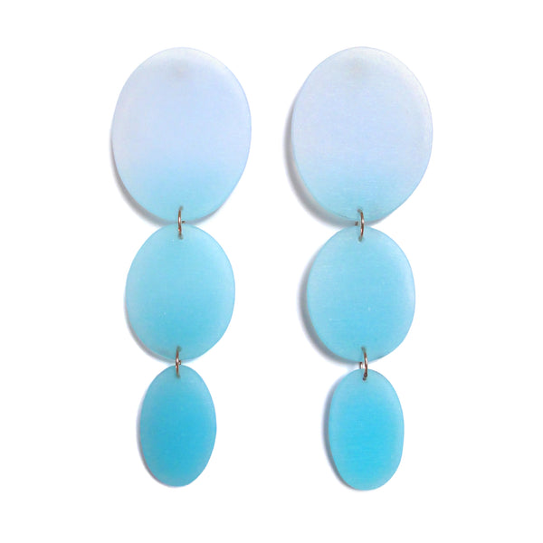 Three Drop Earring: Periwinkle-Aqua
