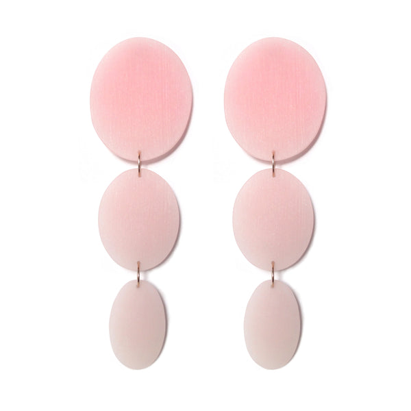 Three Drop Earring: Shades of Millennial Pink