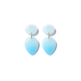 Medium Tear Drop Earrings: Ice-Sky Blue