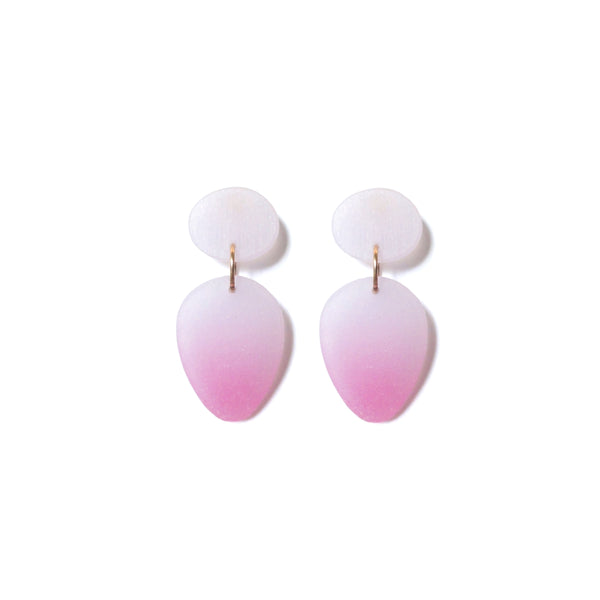 Medium Tear Drop Earrings: Barely Blush - Rose
