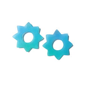 Small Soleil Earrings: Blue-Green